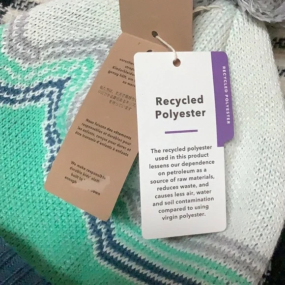 🔴 Patagonia kid’s powder town beanie ridge rise knit fresh teal - Picture 6 of 8